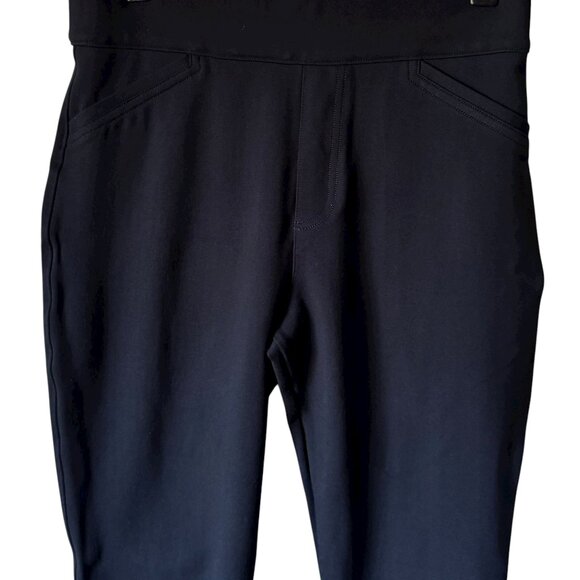 Spanx Size Med Legging Ponte Pant Black Back Hemline Vent Slim Shaping Ankle 23" - Picture 11 of 16